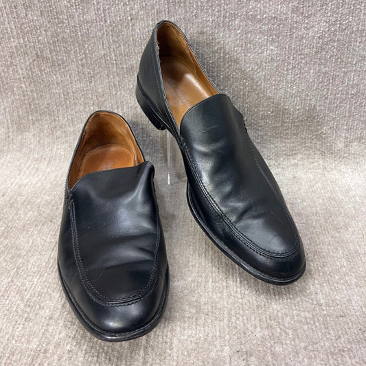 John Varvatos Loafers Mens 10 Black Leather Slip On Dress Shoes Italy Luxury