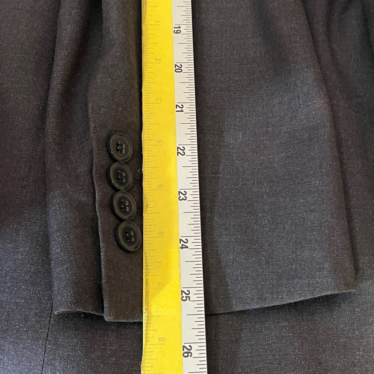 Renoir Blazer Mens 46R Gray Wool Blend Two Button Sport Coat Jacket