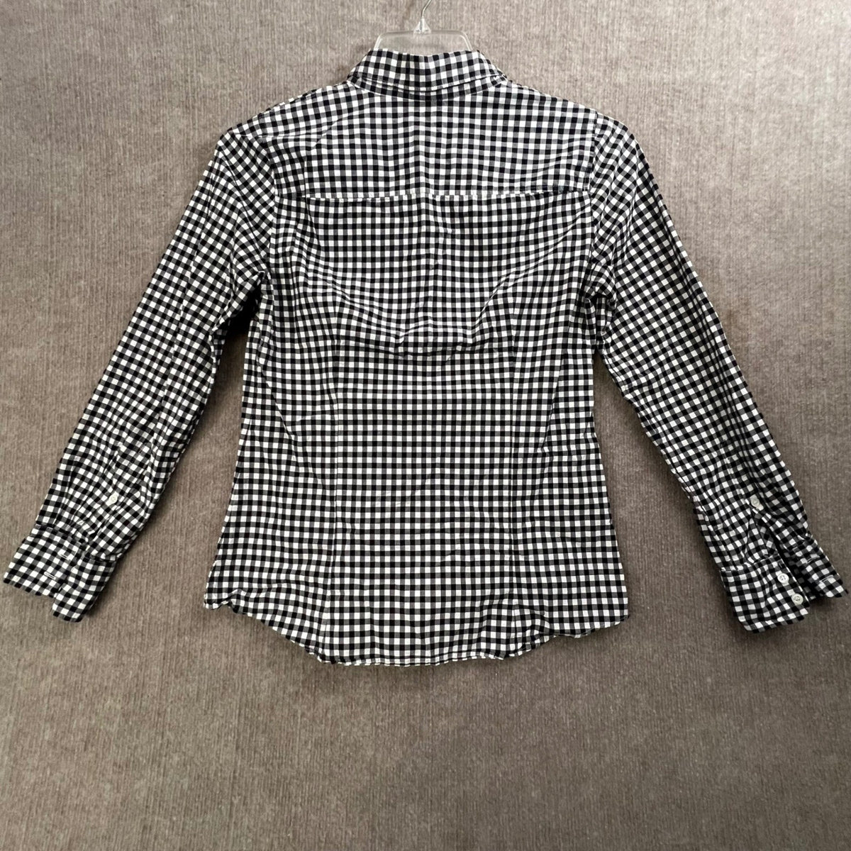 J.Crew The Perfect Shirt Women's Black White Gingham Check Button Down Top