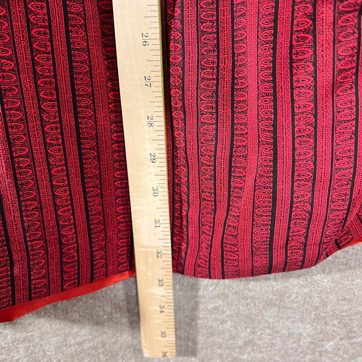 Vintage Paul Alexander Silk Kimono Jacket Women 14 Red Black Striped Boho Chic