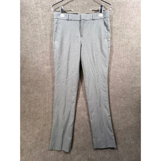 Banana Republic Ryan Mid Rise Straight Leg Suit Pants Gray Size 2 Wool Blend