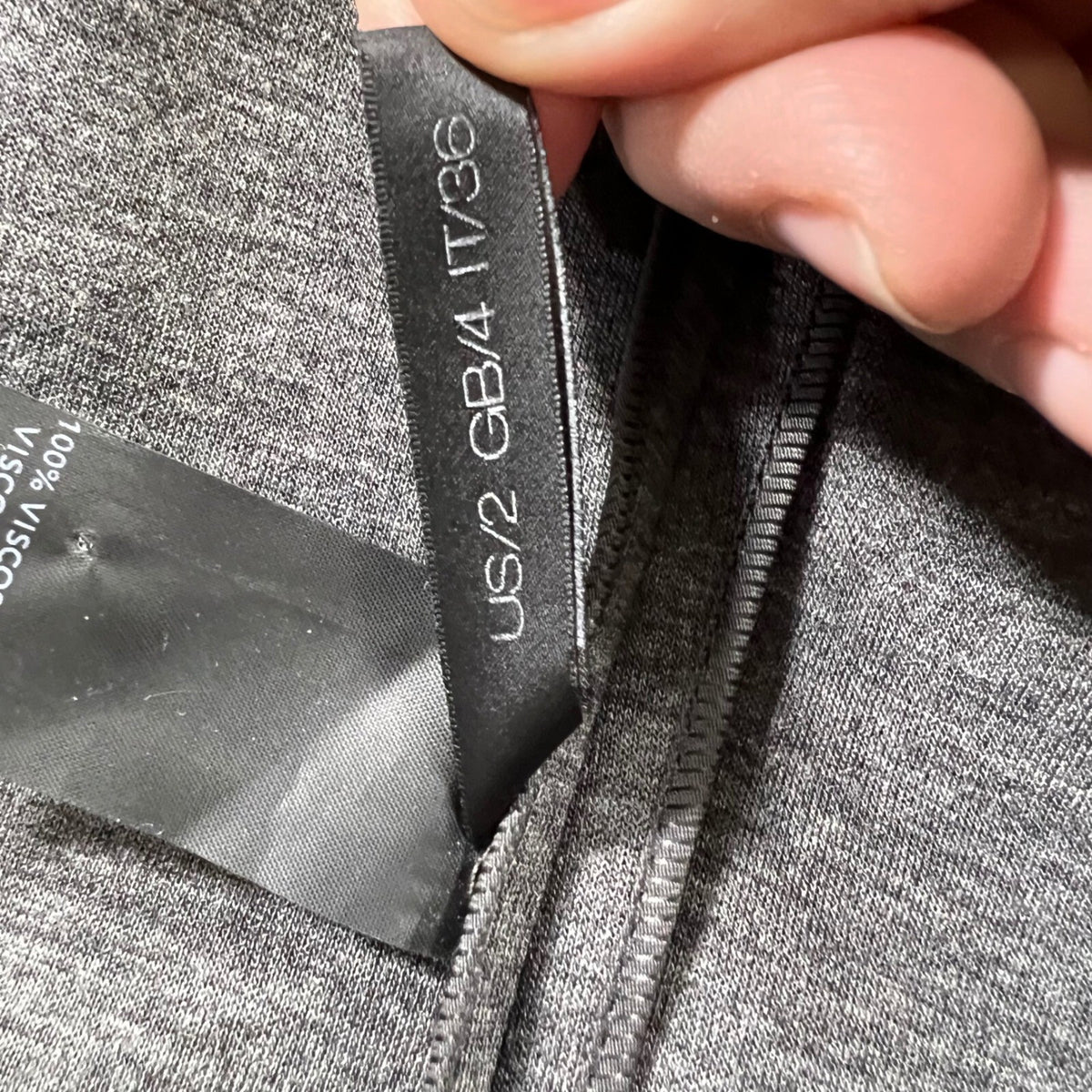 Donna Karan New York Blazer Women Size 2 Gray Double Breasted Minimalist