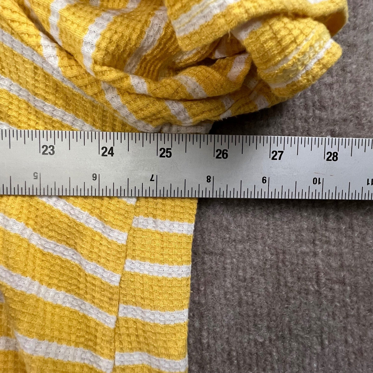 Lane Bryant Women's Plus Size 26/28 Yellow Striped Button Tie Front Top