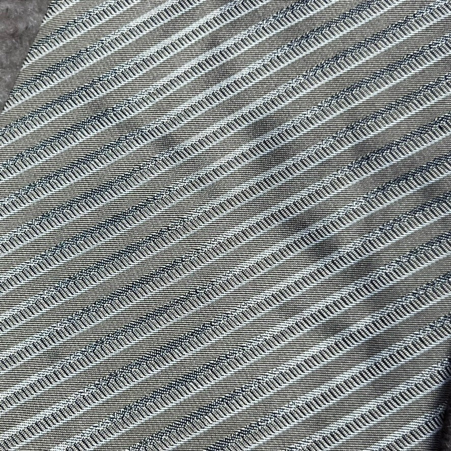 RC Gray Striped Silk Tie Handmade Woven Classic Men's Necktie Business Workwear