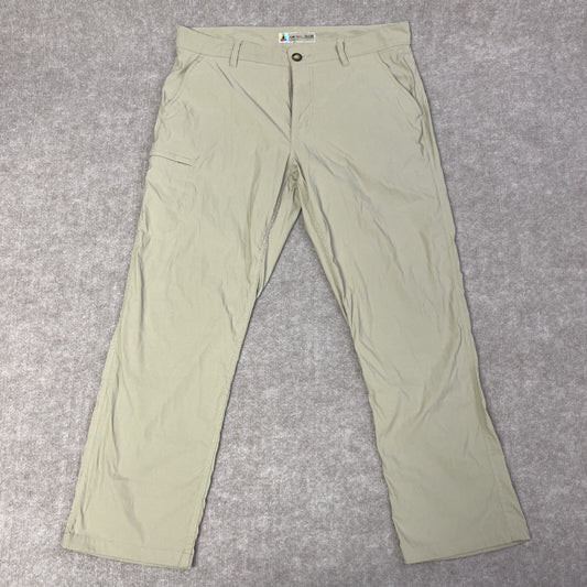 UB Tech Cargo Pants Mens 36x30 Brown Outdoor Hiking Performance Fishing Golf
