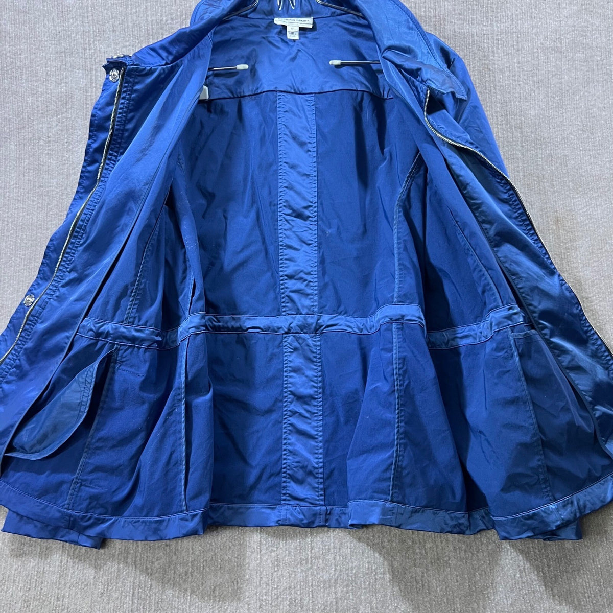 St John Sport Utility Jacket Women M Drawstring Waist Lightweight Minimalist