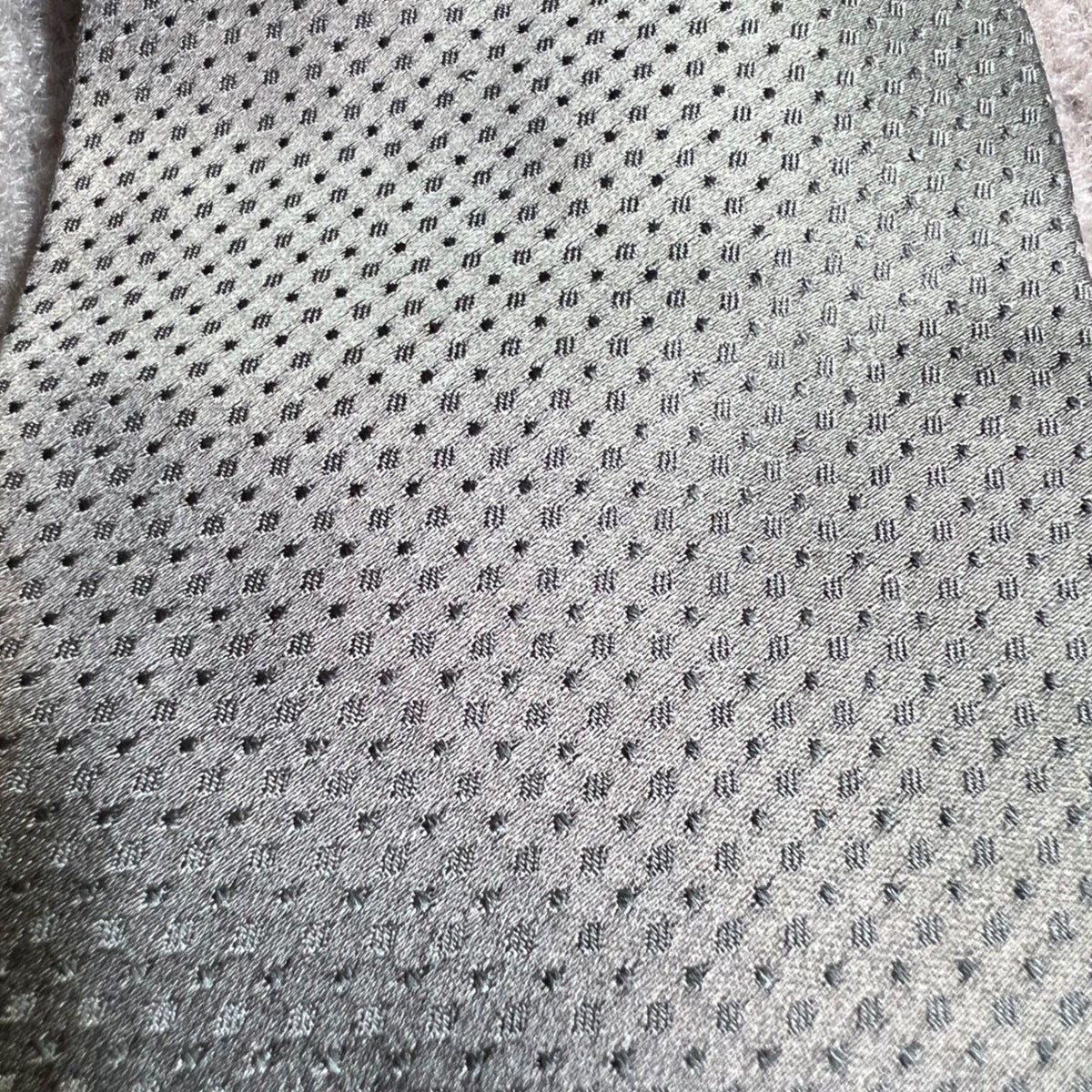Giorgio Armani Silk Tie Mens OS Silver Grey Micro Dot Geometric Textured Italy