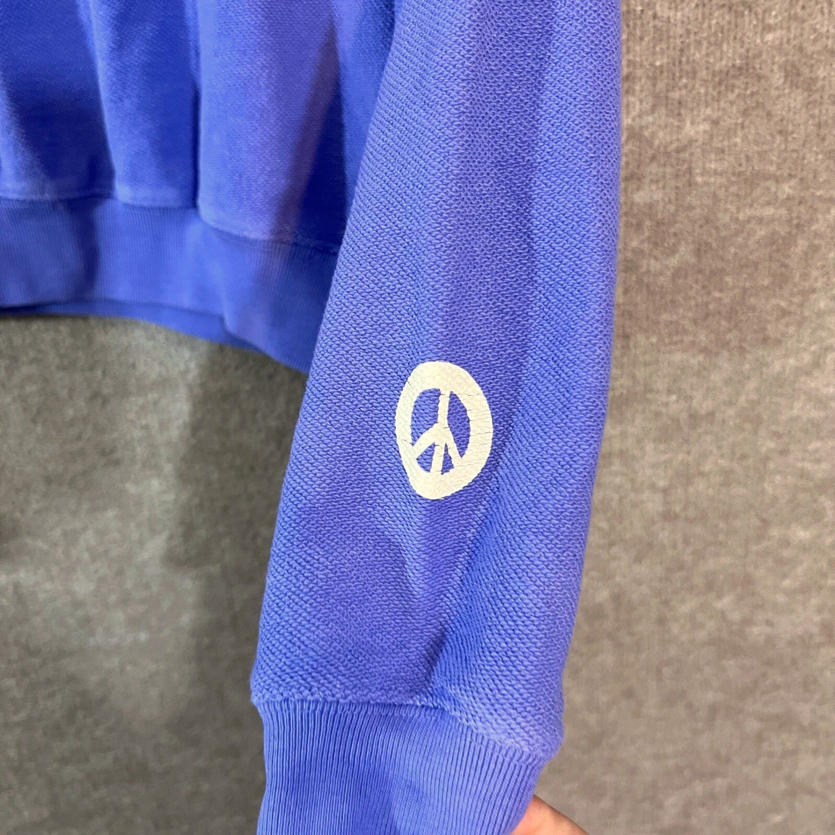 Madhappy Sweatshirt Womens Small Lavender Peace Sign Graphic Pullover Streetwear