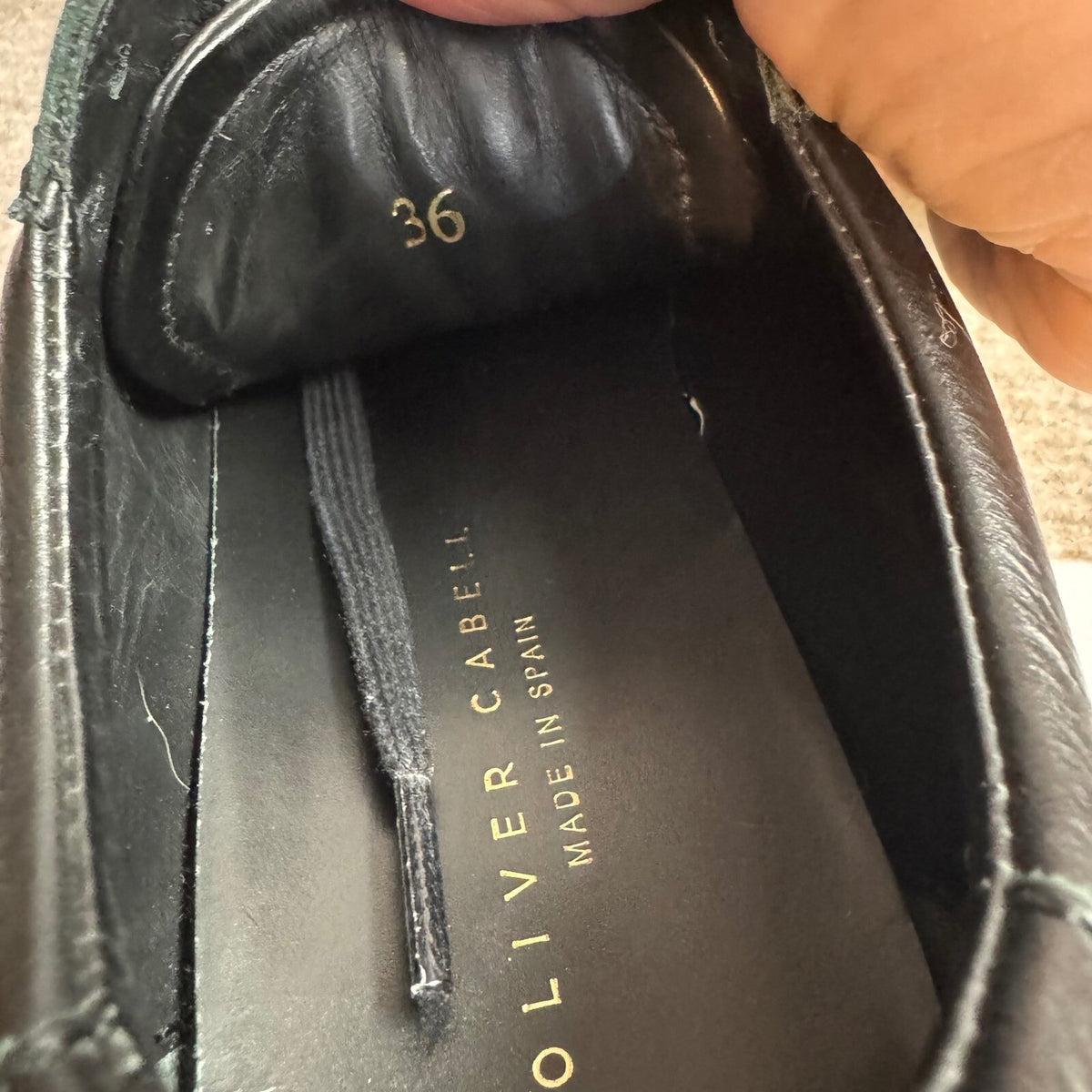 Oliver Cabell Low 1 Sneakers Womens 36 US 6 Black Leather Minimalist Luxury