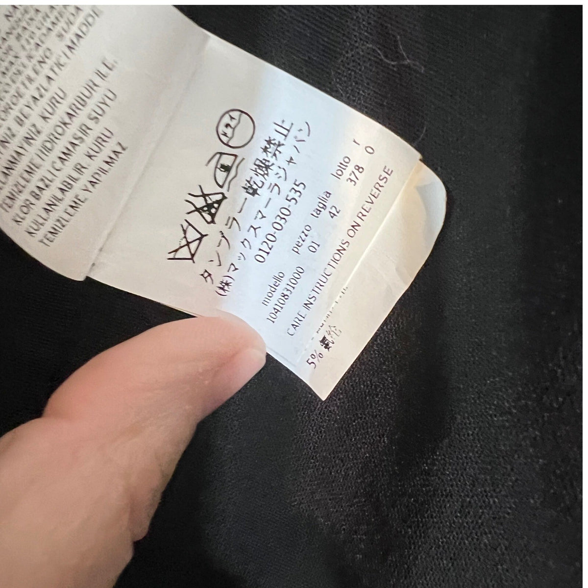 Max Mara Jacket Womens 8 Black Virgin Wool Hand Sewn Asymmetric Office Chic