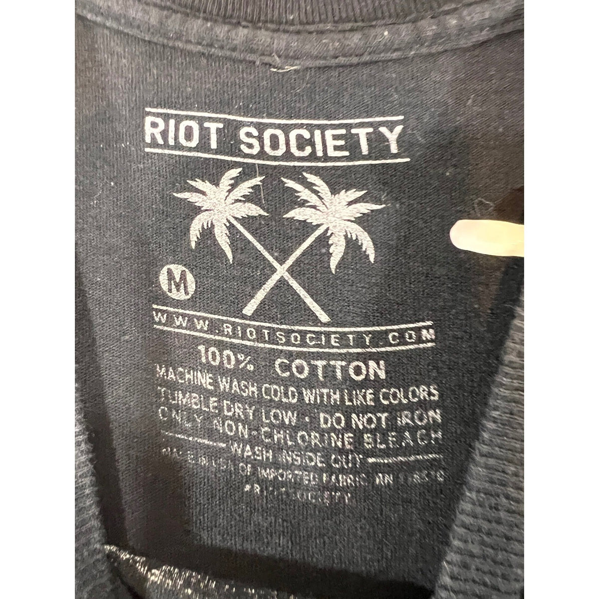 Riot Society Graphic Bear T Shirt Mens Medium Black Bandana Bear Streetwear