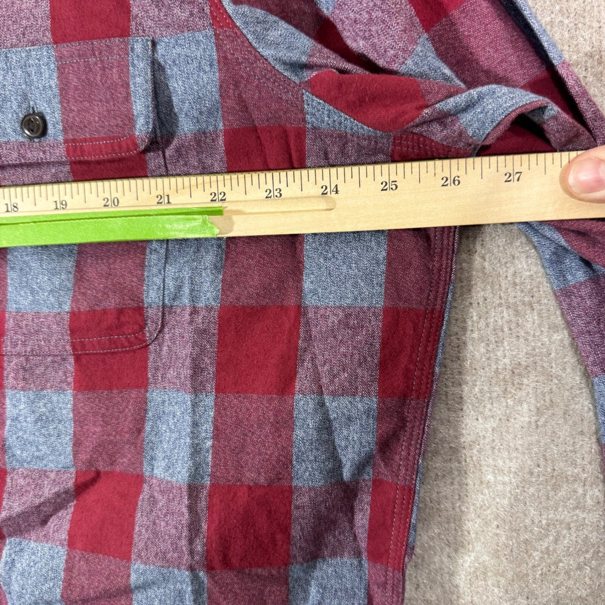 NWT 1901 Stretch Flannel Shirt Men 3XL Red Grey Buffalo Plaid Trim Fit Outdoorsy