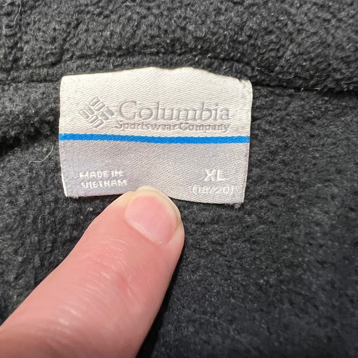 Columbia Fleece Jacket Full Zip Black Kids XL (18/20) Lightweight Warm