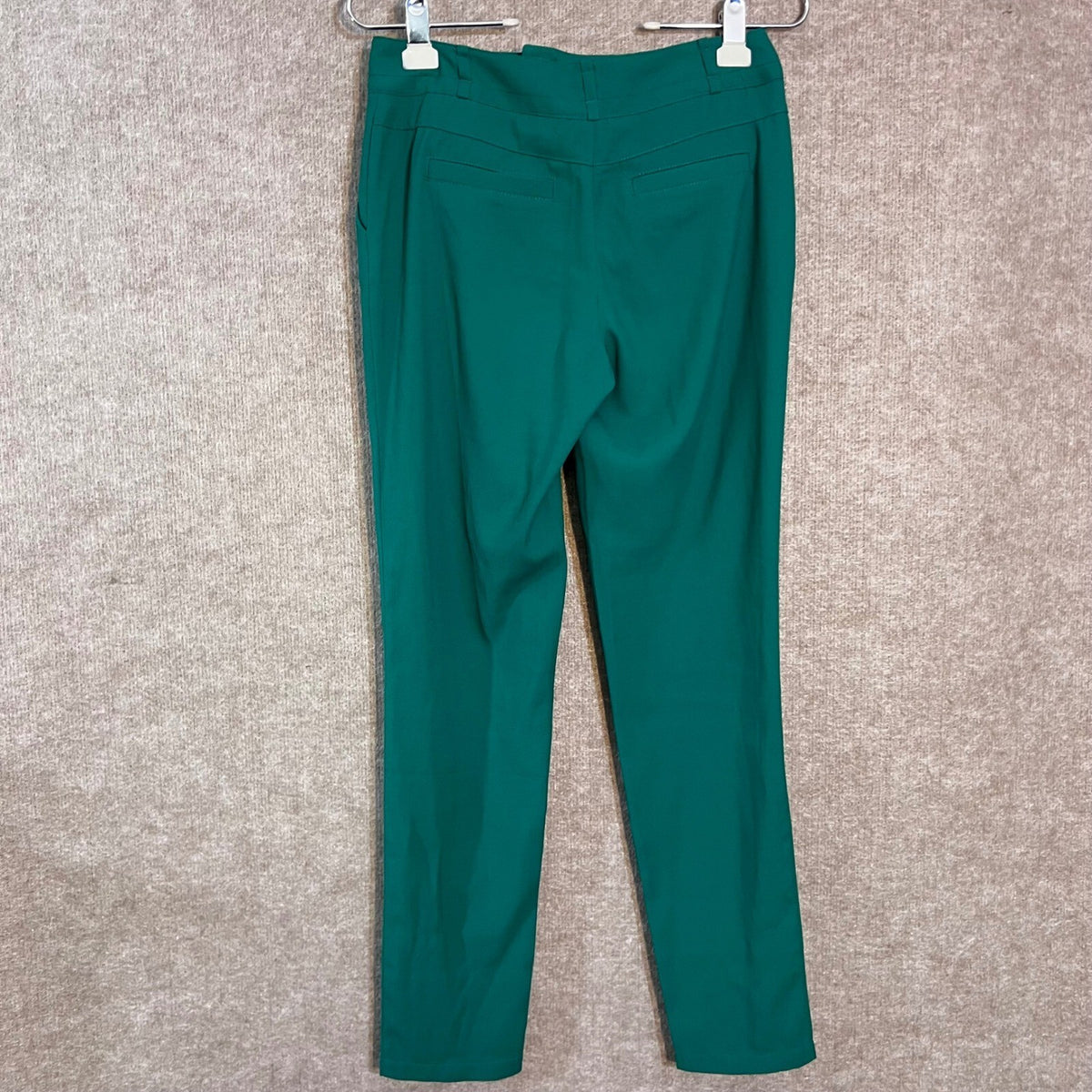 Vero Moda Iconic Slim Carrot Pants Womens 28x29 Green Pleated Tapered Career