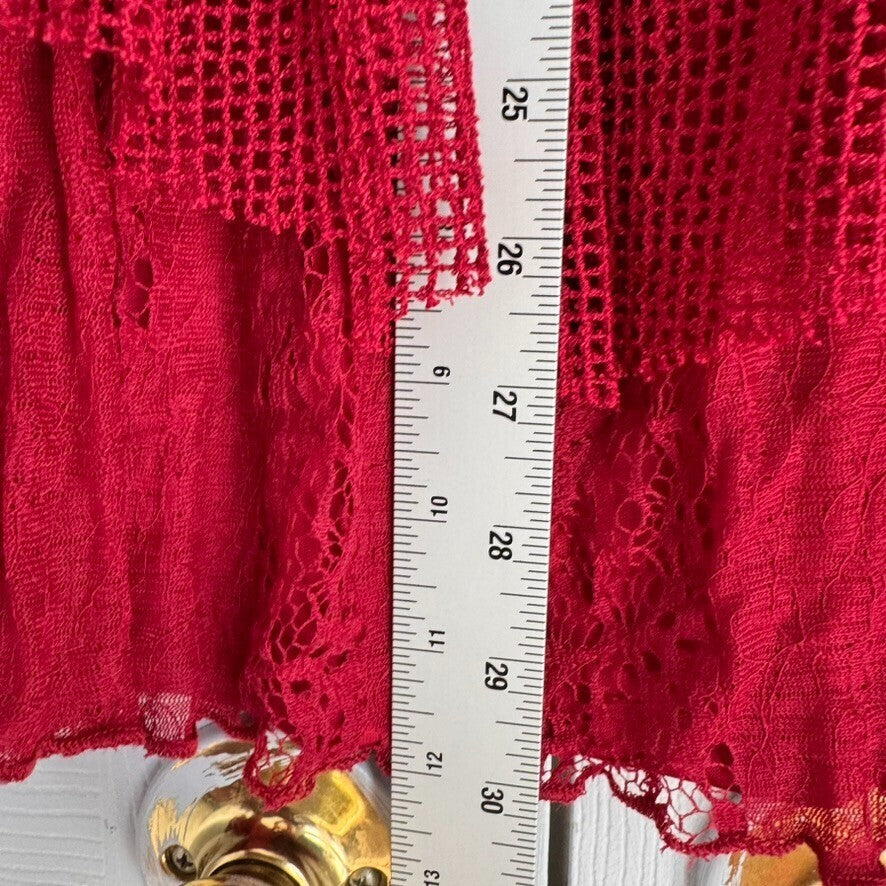Indigo Soul Sz M Red Lace Mini Dress