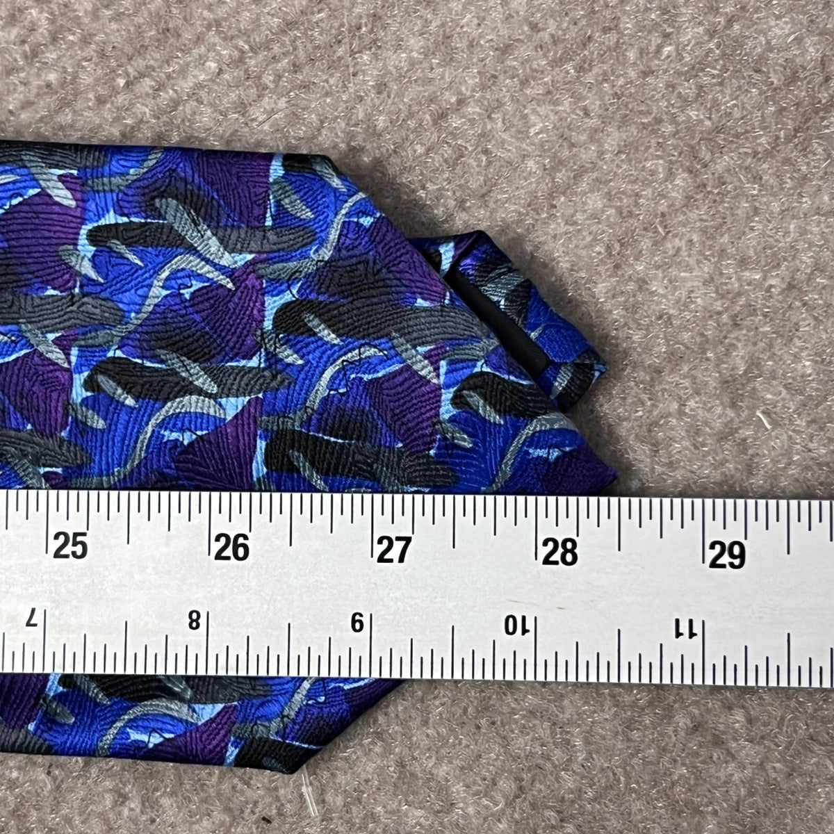 J. Garcia Silk Necktie Mens Blue Purple Abstract Jerry Garcia Designer Tie
