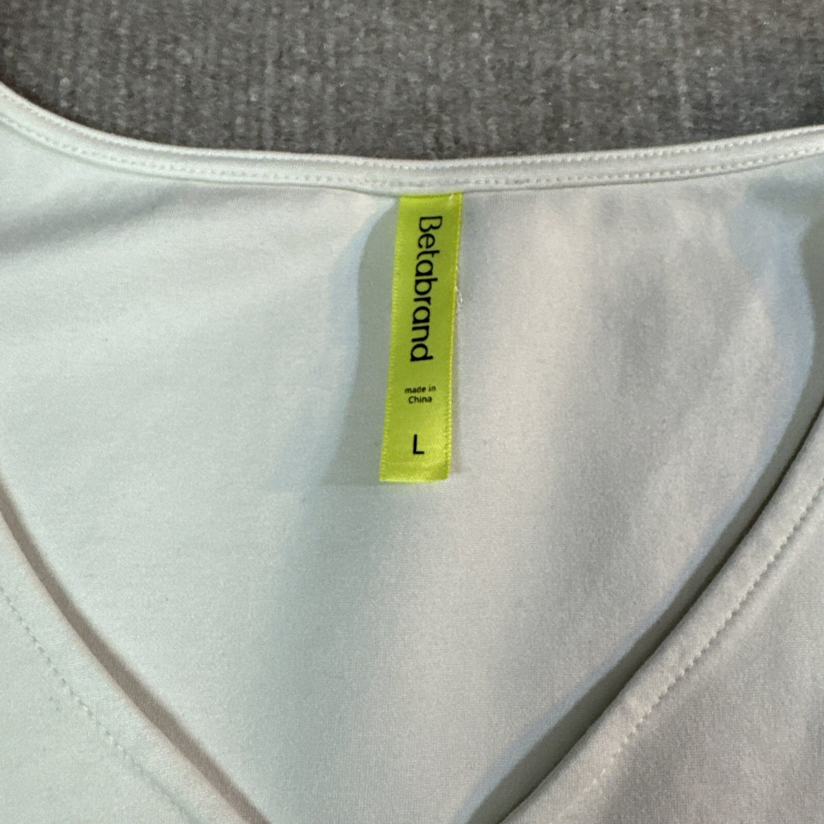 Betabrand Women's Admiral Button Shift Dress Large Ivory Sleeveless Pockets!