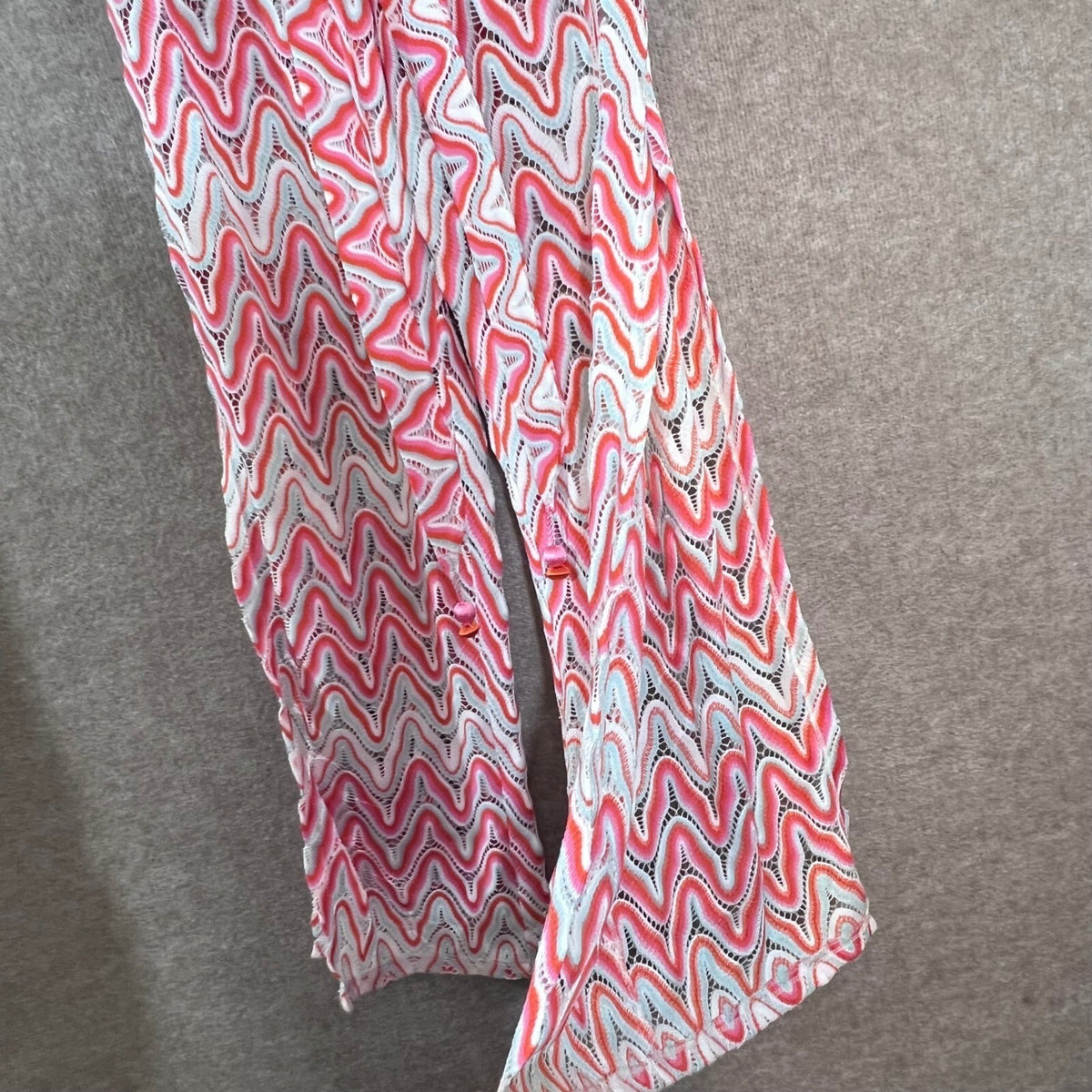 Trina Turk Serafina Crochet NWOt Beach Cover Up Pants Lg Festival Boho Dopamine