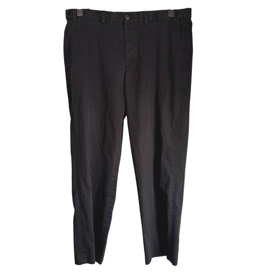 Eddie Bauer Chino Pants Mens 40 Black Straight Leg Cotton Twill Gorpcore Casual