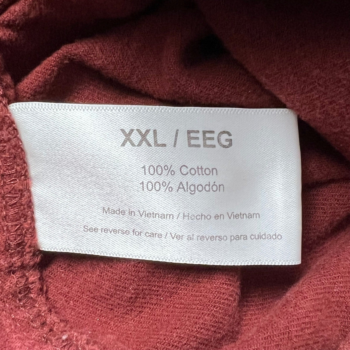 Vintage Eddie Bauer Mens XXL Button Down Shirt Long Sleeve Casual Top Burgundy