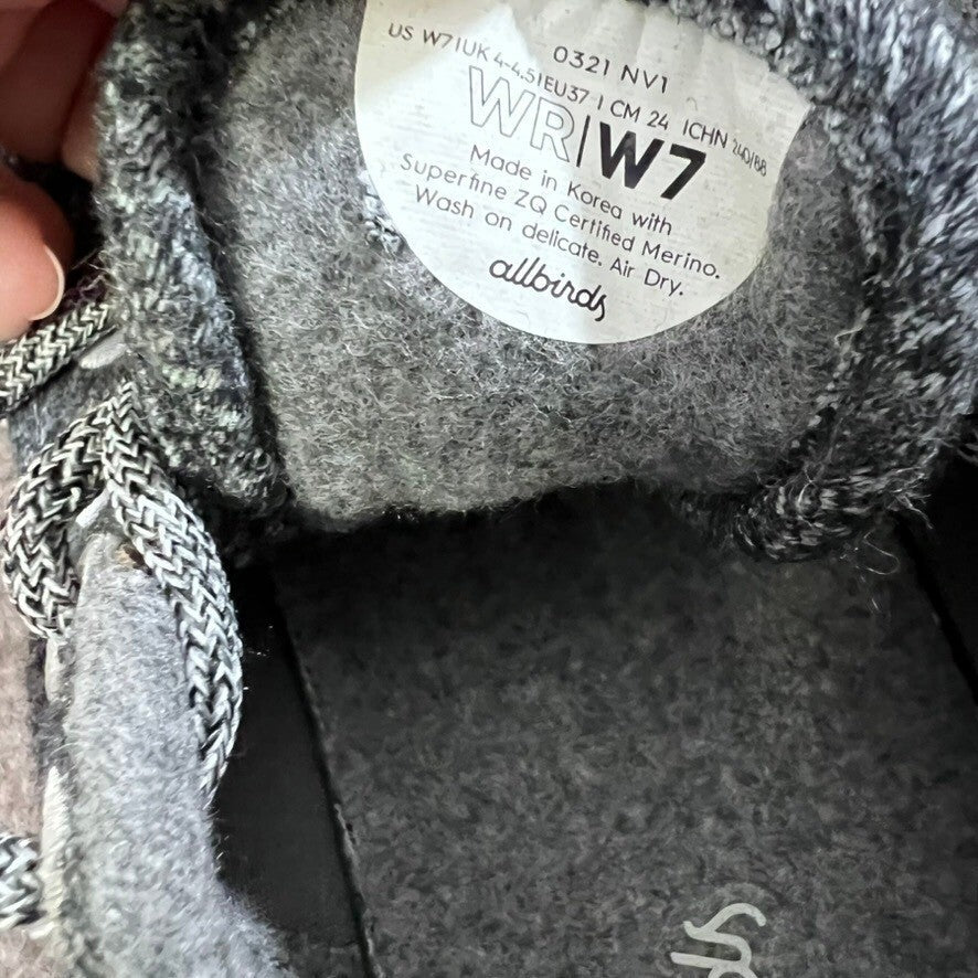 Allbirds Wool Runners Gray Sneakers Lightweight Walking Shoes 7 L