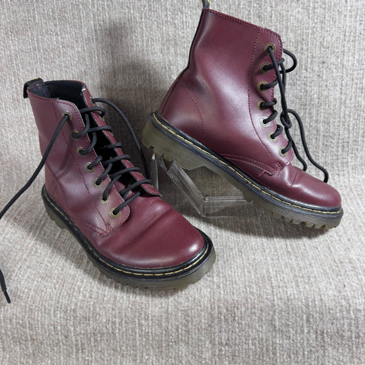 Dr. Martens Luana Boots Womens Size 6 Burgundy Leather Combat Ankle Goth Punk