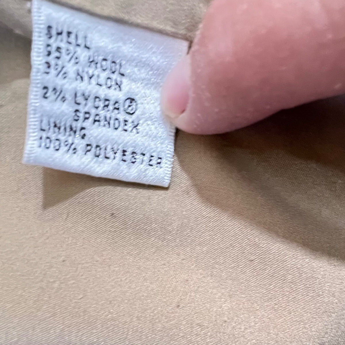 Talbots Woman Pant Suit Women 16W 18W Tan Pinstripe Italian Fabric Professional