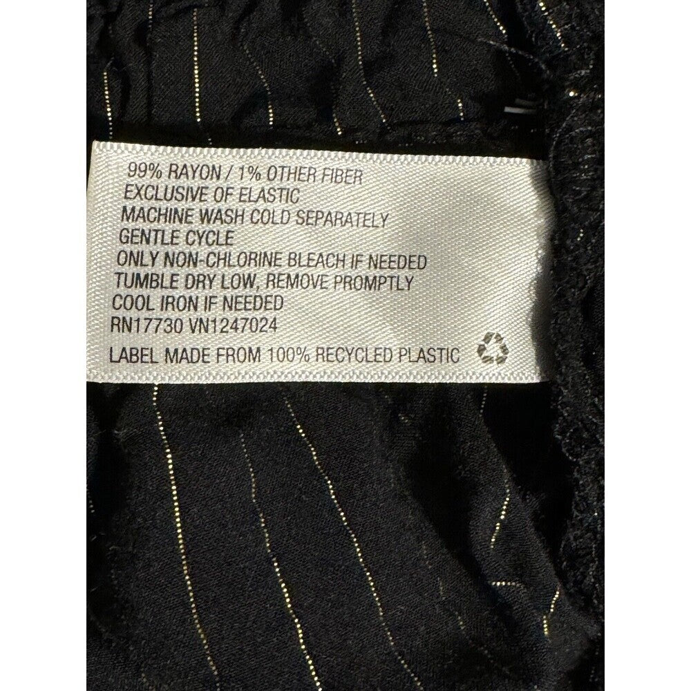 Black Ruffle Peplum Long Sleeve Witchy Whimsigoth Top Universal Thread Sz S