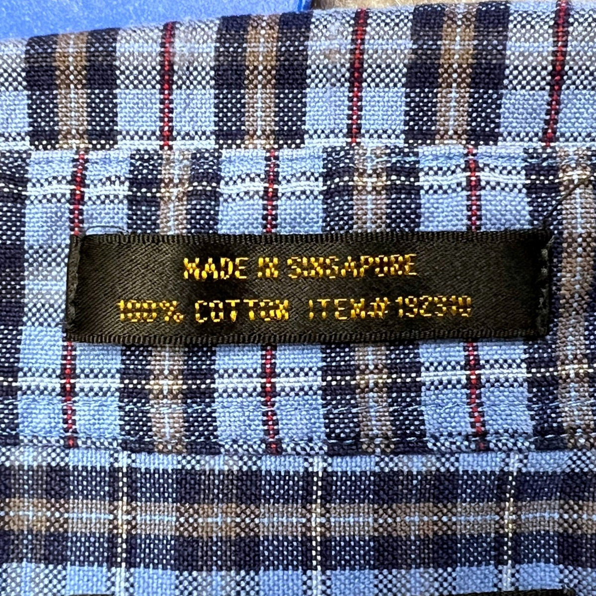 Alexander Julian Colours Plaid Button Down Shirt Men XL Blue Long Sleeve Cotton