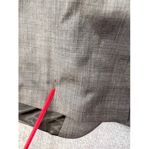 Chaps Men's 44L 38x32 Sleeve Two Button Closure 100% Wool Gray 2 pc Suit