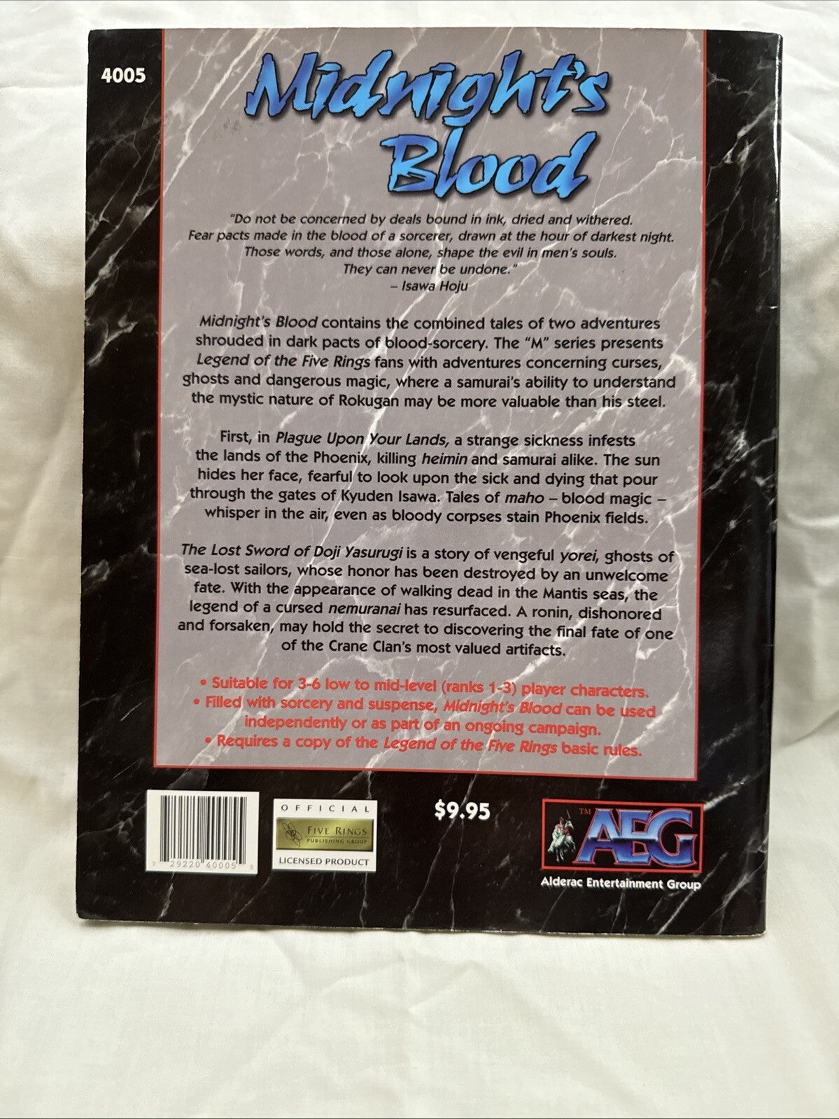 M-1 Midnight's Blood - Legend of the Five Rings (L5R) - AEG 4005