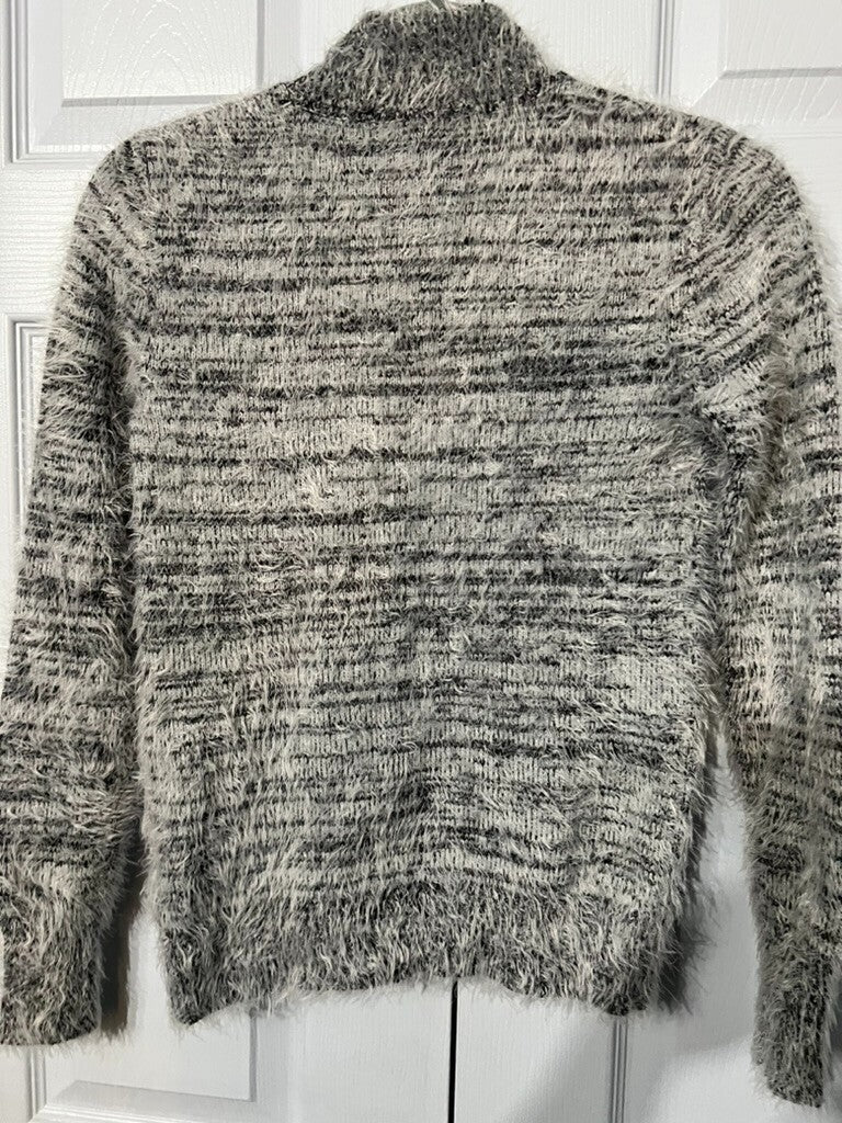 Philosophy Sm Eyelash Knit Heather Grey Mock Turtlneneck Wool Blend Cozy Soft