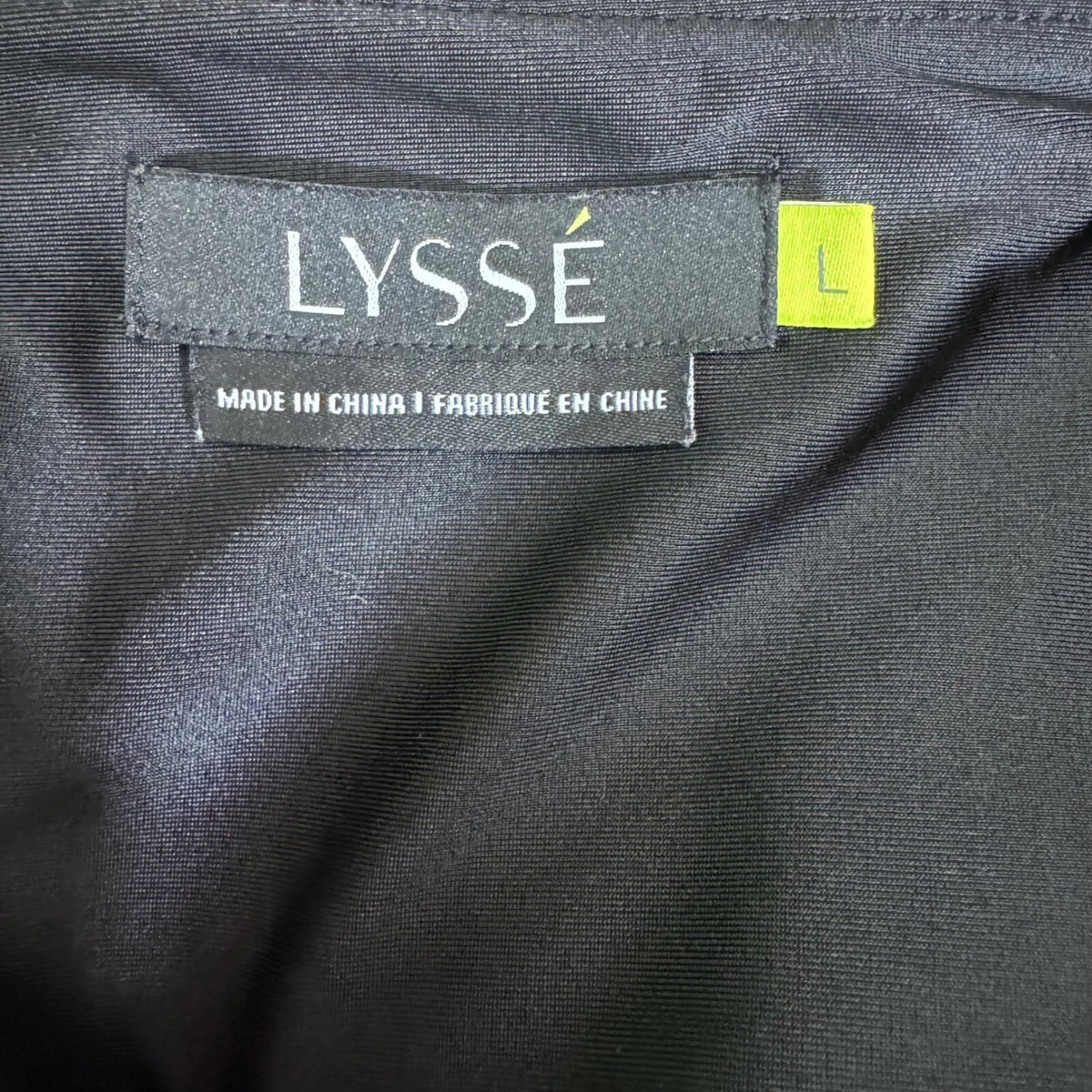Lysse Leggings Womens Large Black Stretchy High Waisted Minimalist