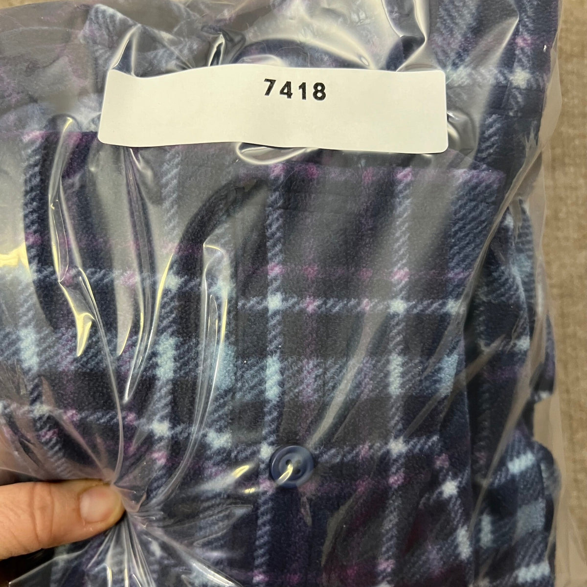 LL Bean Fleece Shirt Womens Small Plaid Button Front Long Sleeve Cozy