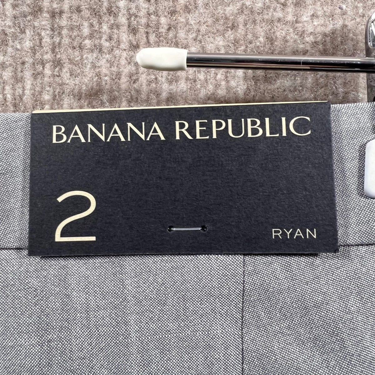 Banana Republic Ryan Mid Rise Straight Leg Suit Pants Gray Size 2 Wool Blend