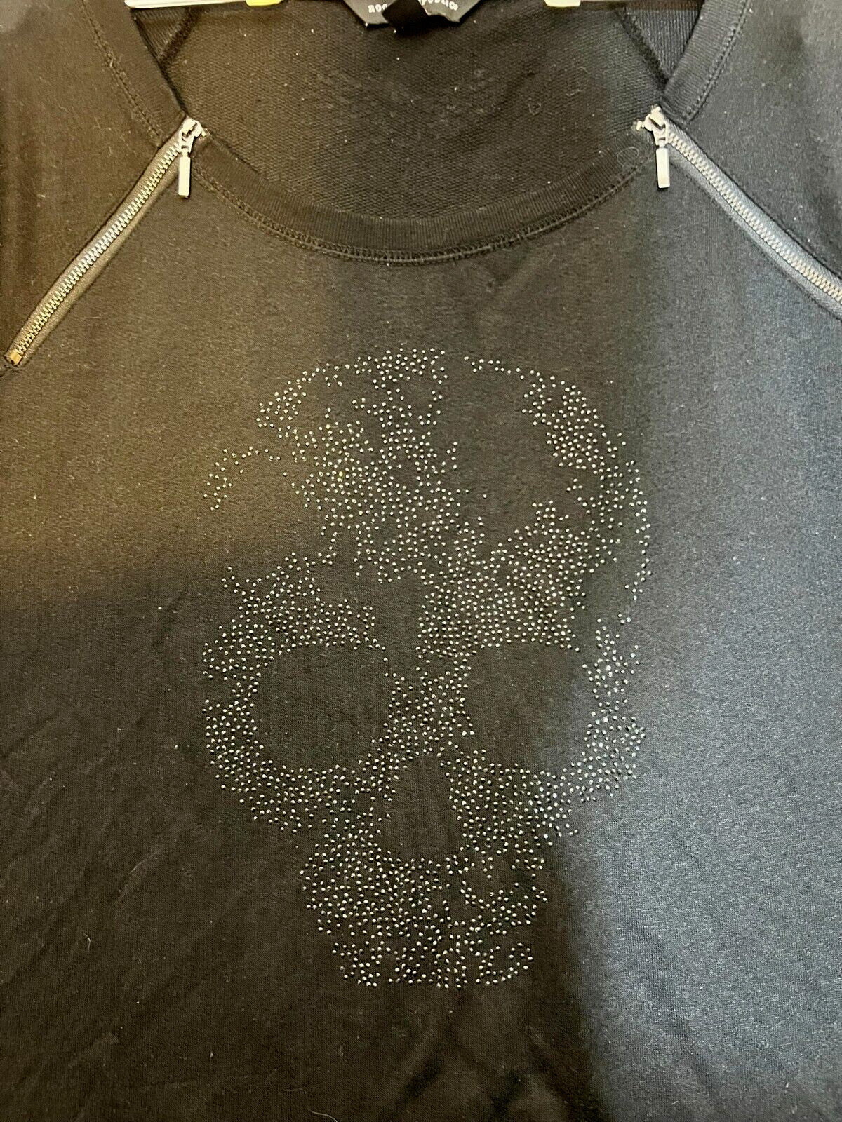Rock & Republic Lg Skull Embellished Top, Goth Punk