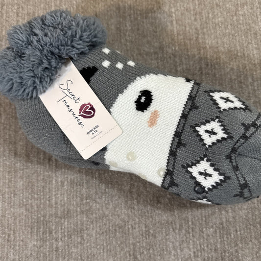 Secret Treasures Unisex Fox Socks Sherpa Lined 4-10