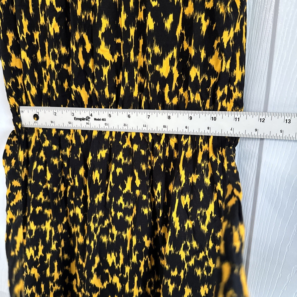 NWT Who What Wear Womens Textured Animal Print Ruffle Dress XS 4 Black Gold Midi