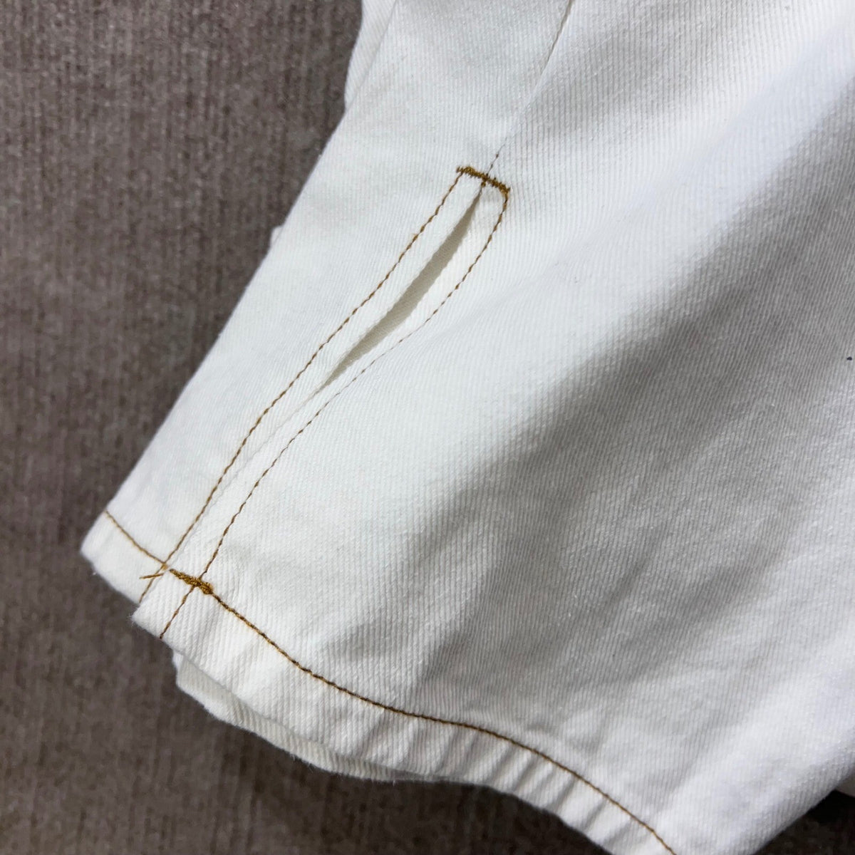 PrettyLittleThing Strapless Cargo Denim Jumpsuit Women Size 4 White Utility Y2K