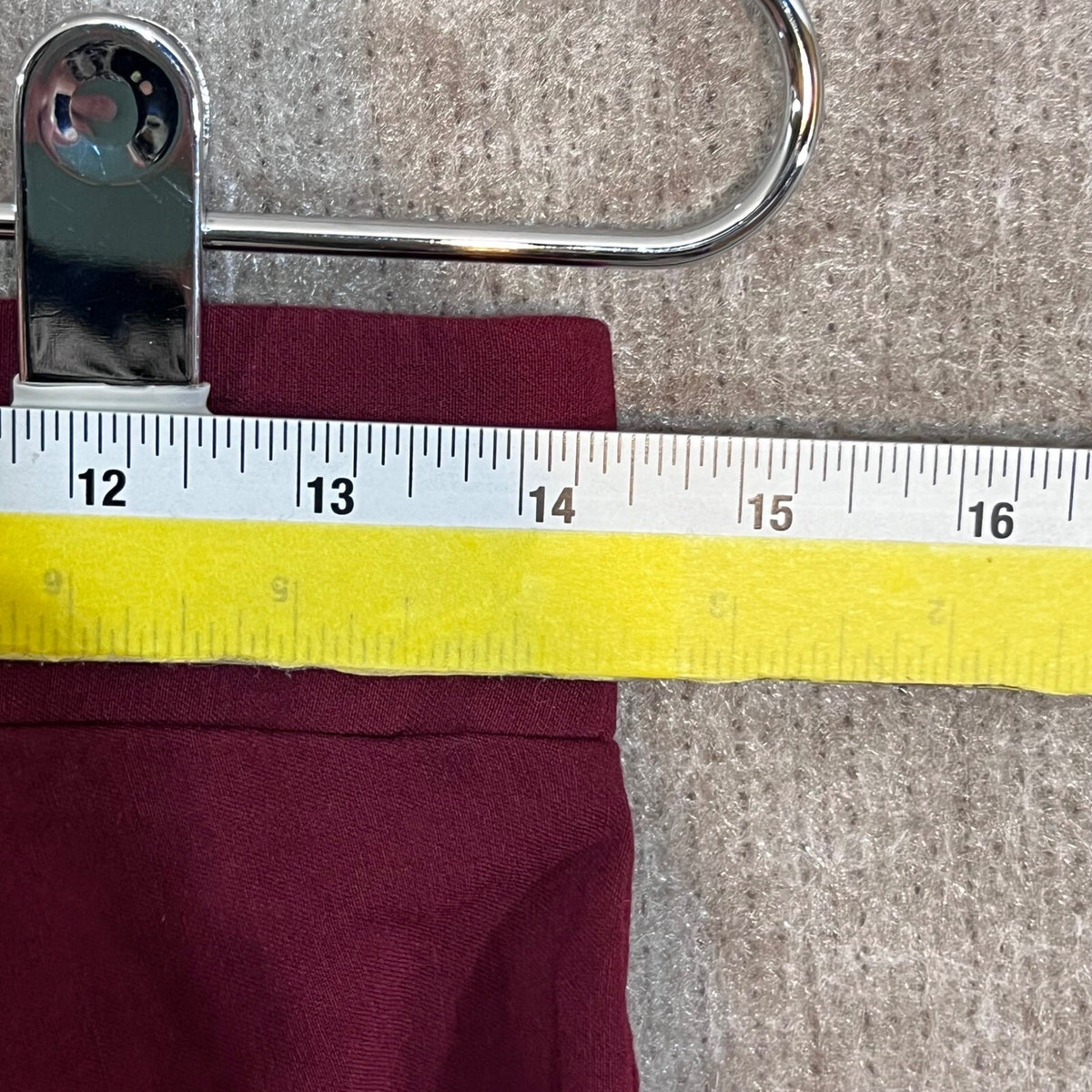 89th + Madison Dress Pants Women S Burgundy Pull On Stretch Faux Button Workwear