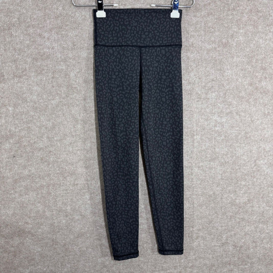 Aerie OFFLINE Leggings Womens Small Gray Leopard Print High Rise 7/8 Length