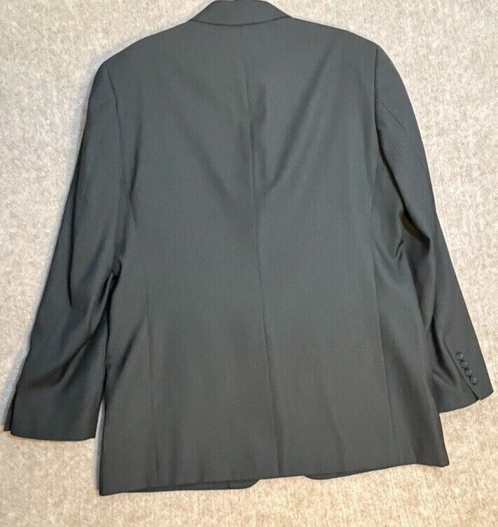 Perry Ellis Suit Jacket Men 44R Black three-button Single Vented Notched Collar