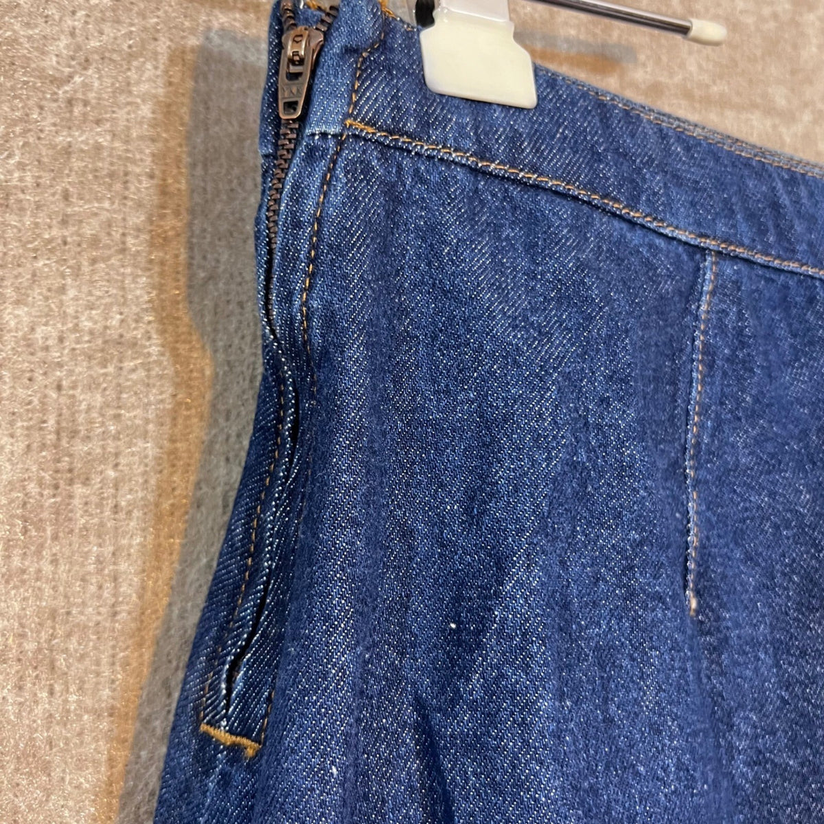 Reformation Jeans Denim Ruffle Mini Skirt Women 29 Blue Flounce Hem Casual Cute