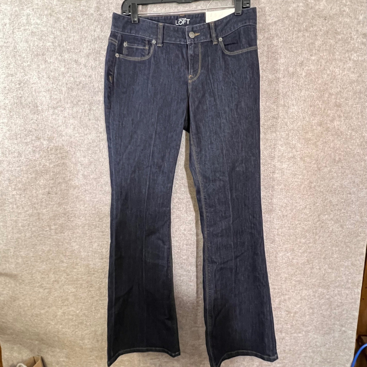 Ann Taylor Loft Curvy Flare Jeans Women Size 6 28 Dark Wash Denim NWT
