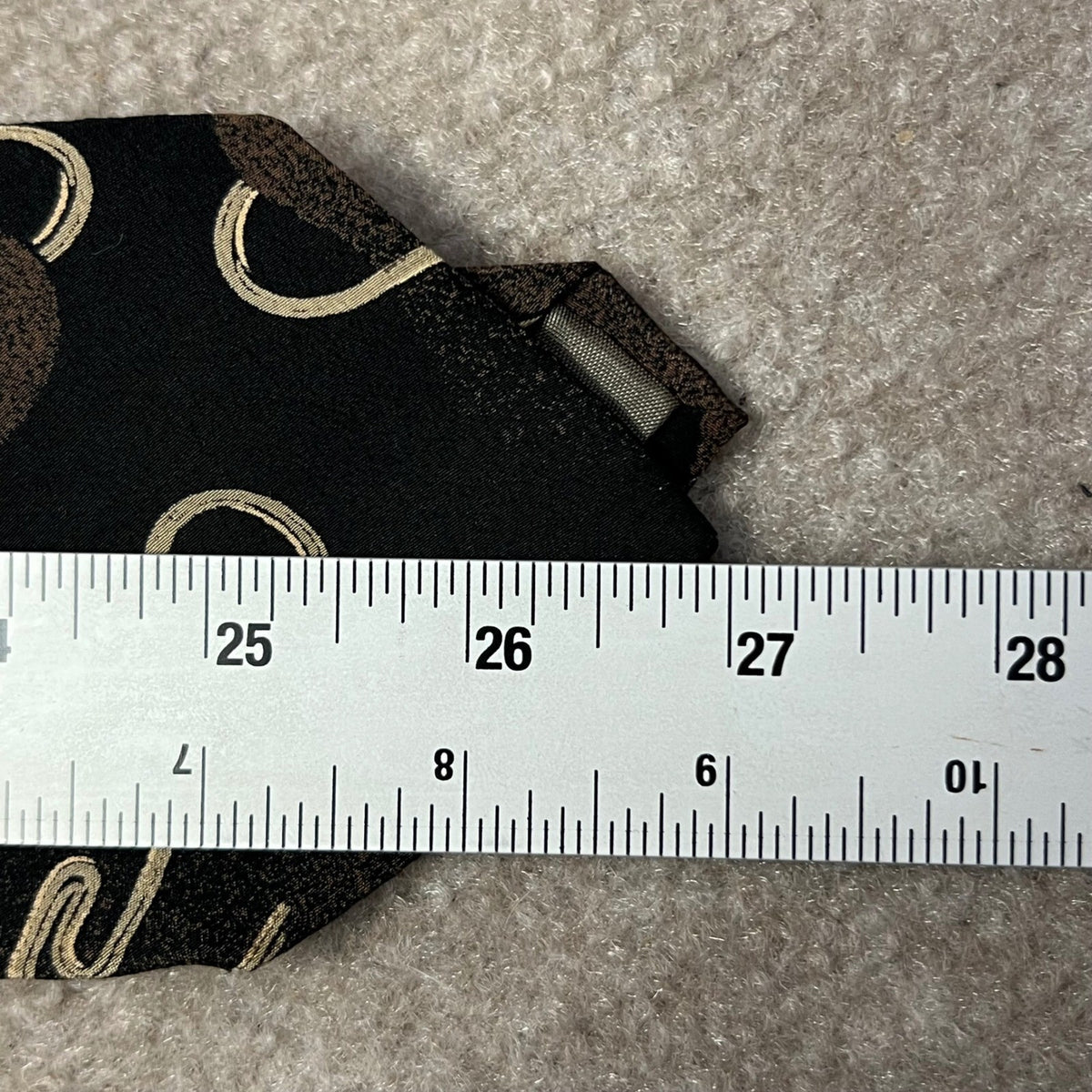 Saliari Italy 100% Silk Tie Brown Black Abstract Designer Necktie