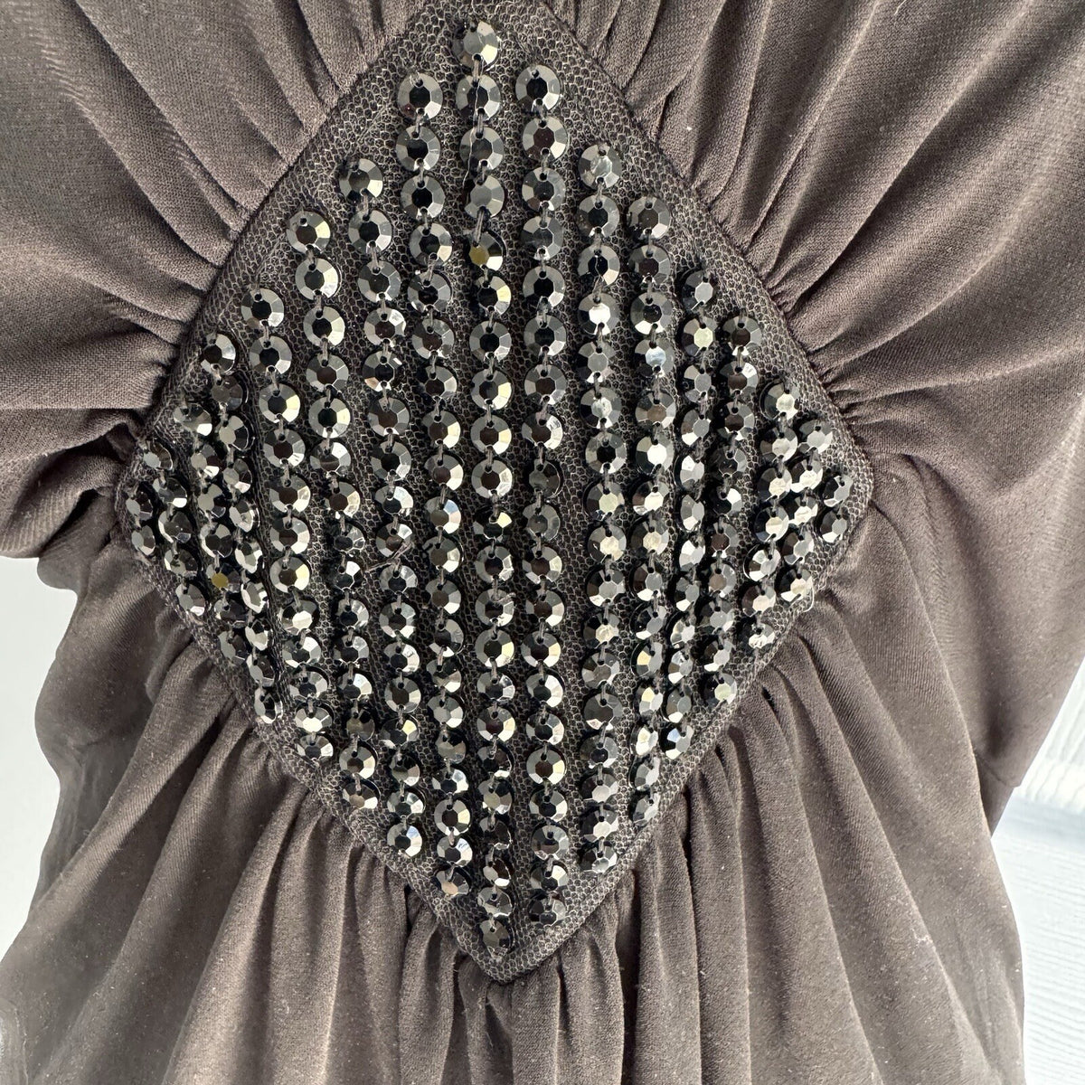 Lane Bryant 18/20 Sleeveless Ruched V-Neck Sparkle Embellished Midi Dress Witchy