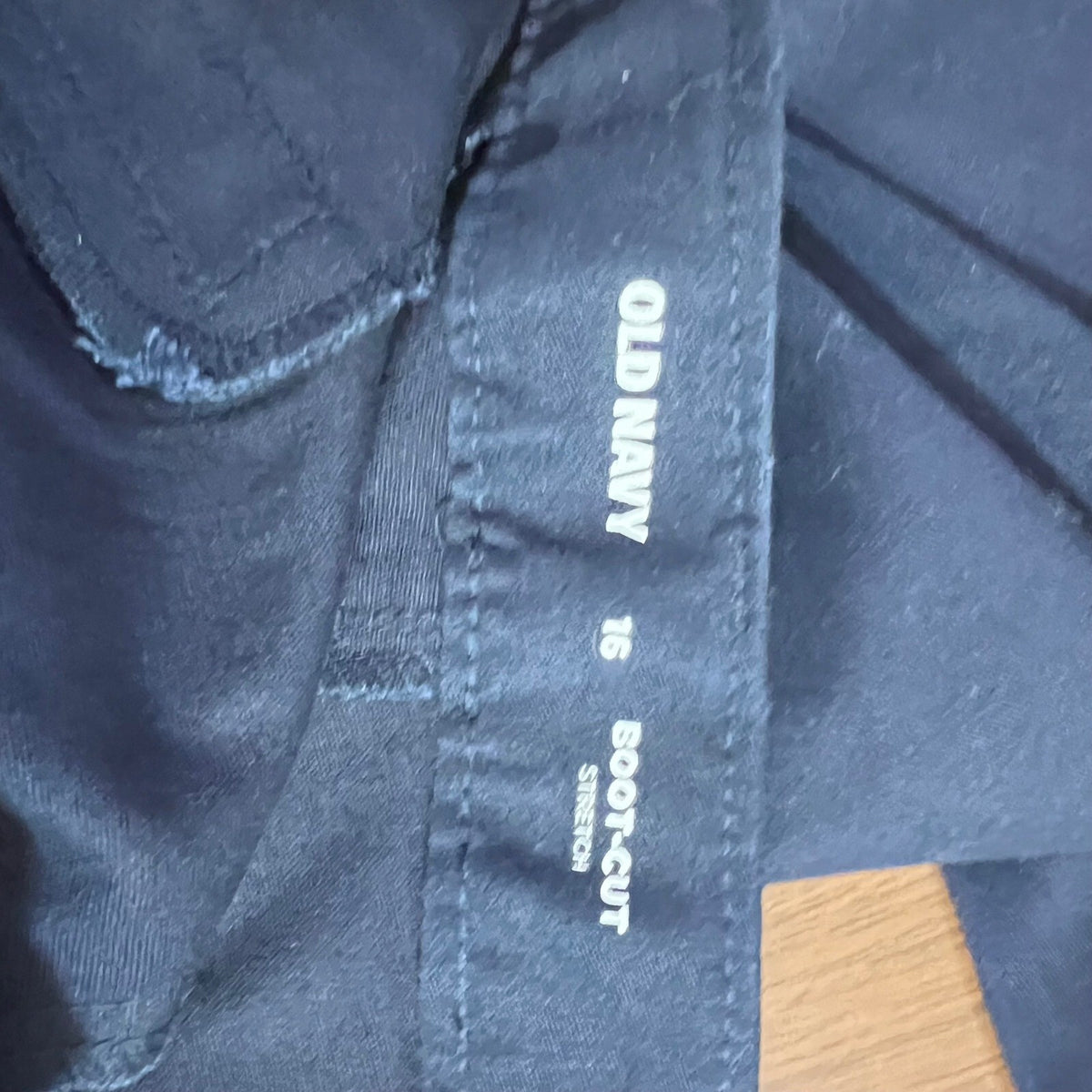 Old Navy Boot-Cut Stretch Pants Womens 16 Navy Blue Uniform Chino Professional