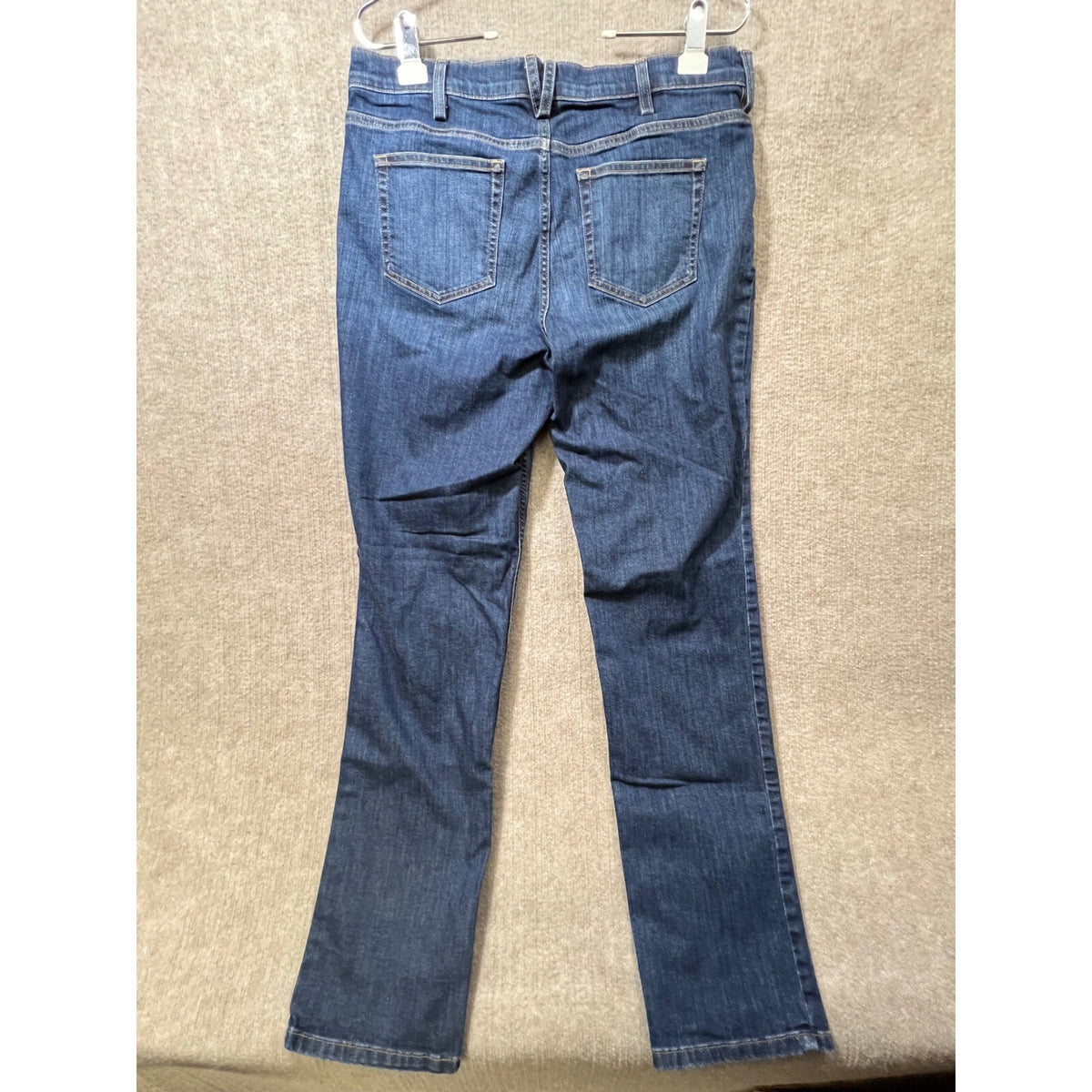 Duluth Trading Co Womens 12x33 Bootcut Jeans Blue Denim Cotton Blend