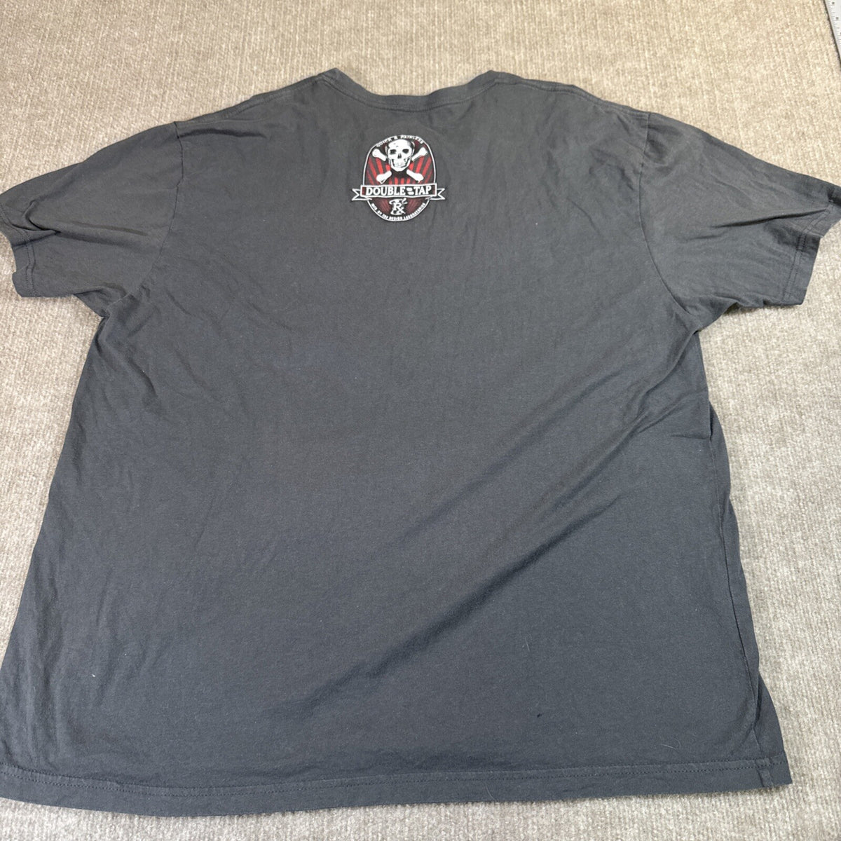7.62 Design Men's T-Shirt 2x Double Tap Gray Graphic