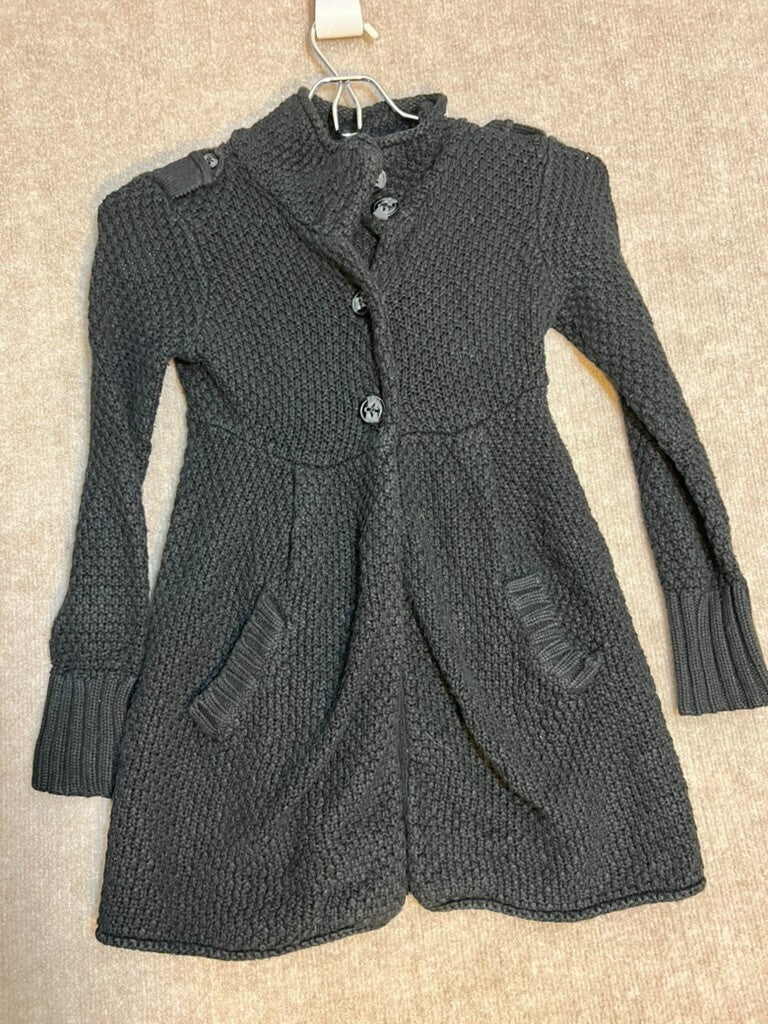 Gap Kids S 6/7 Knit long Coat Black